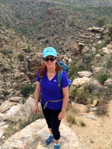 Susan goes hiking in the Seguaro National Forest.