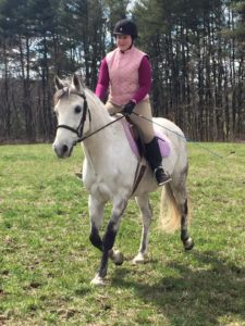 Sydney and her horse, Snowdy, in Mt. Crawford, Virginia in spring 2015.