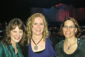 Between my sisters Christy and Michelle at a Josh Groban concert.