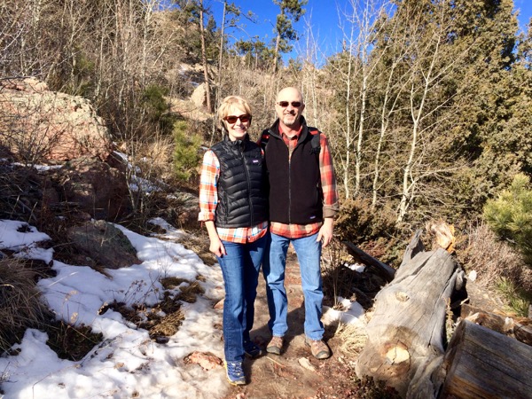 My favorite hiking buddy, my hubby, Chuck Barrett.