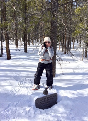 Snow shoeing in Rocky Mountain National Park.