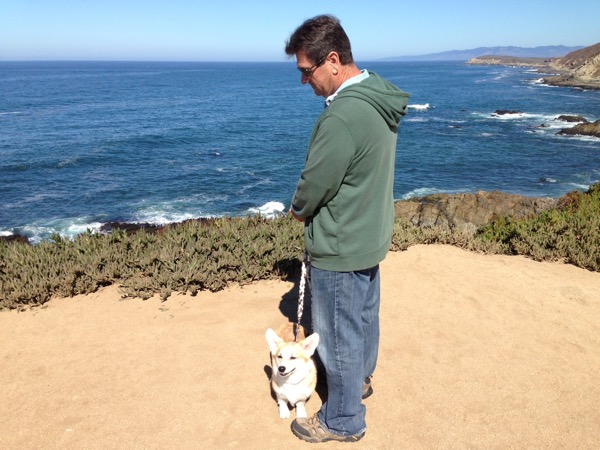 James with Corgis 2