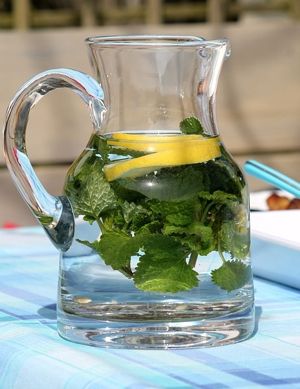 water pitcher lemon