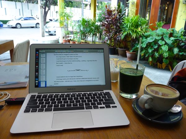 Writing spot in Bangkok.